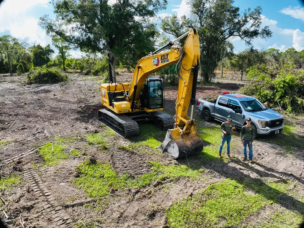 Hector Tractor crew preparing a residential pad in Bonita Springs, Florida
